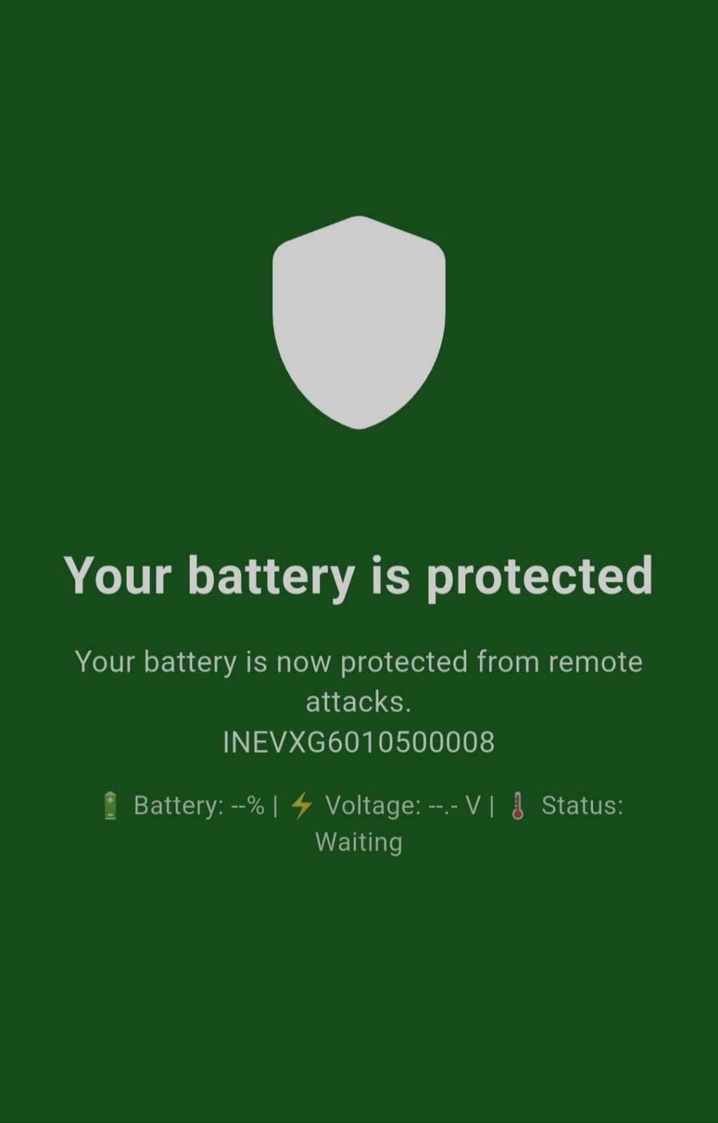 Battery Connected